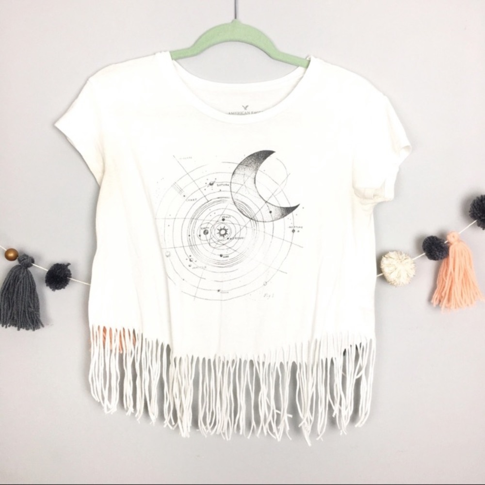 American Eagle 🪐astronomy🌙 fringe tee